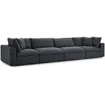 Commix Down Filled Overstuffed 4 Piece Sectional Sofa Set Modway