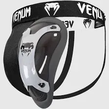 Venum Competitor Titanium Series Groin Guard - Black/Silver (L)