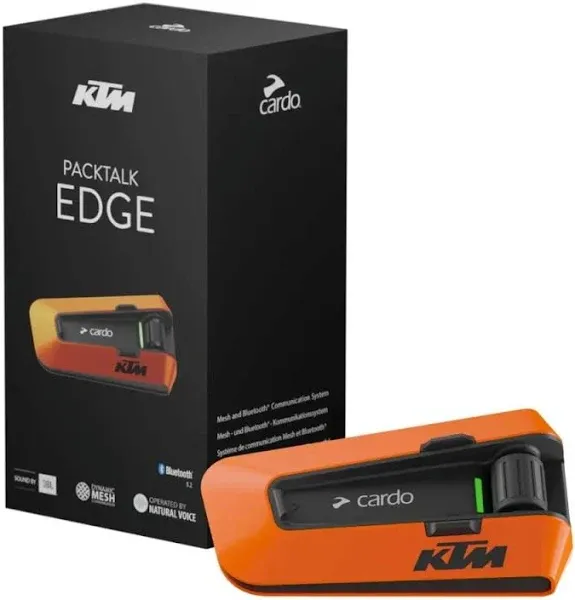 Cardo PackTalk EDGE kTm KTM Orange Motorcycle intercom Ships Fast