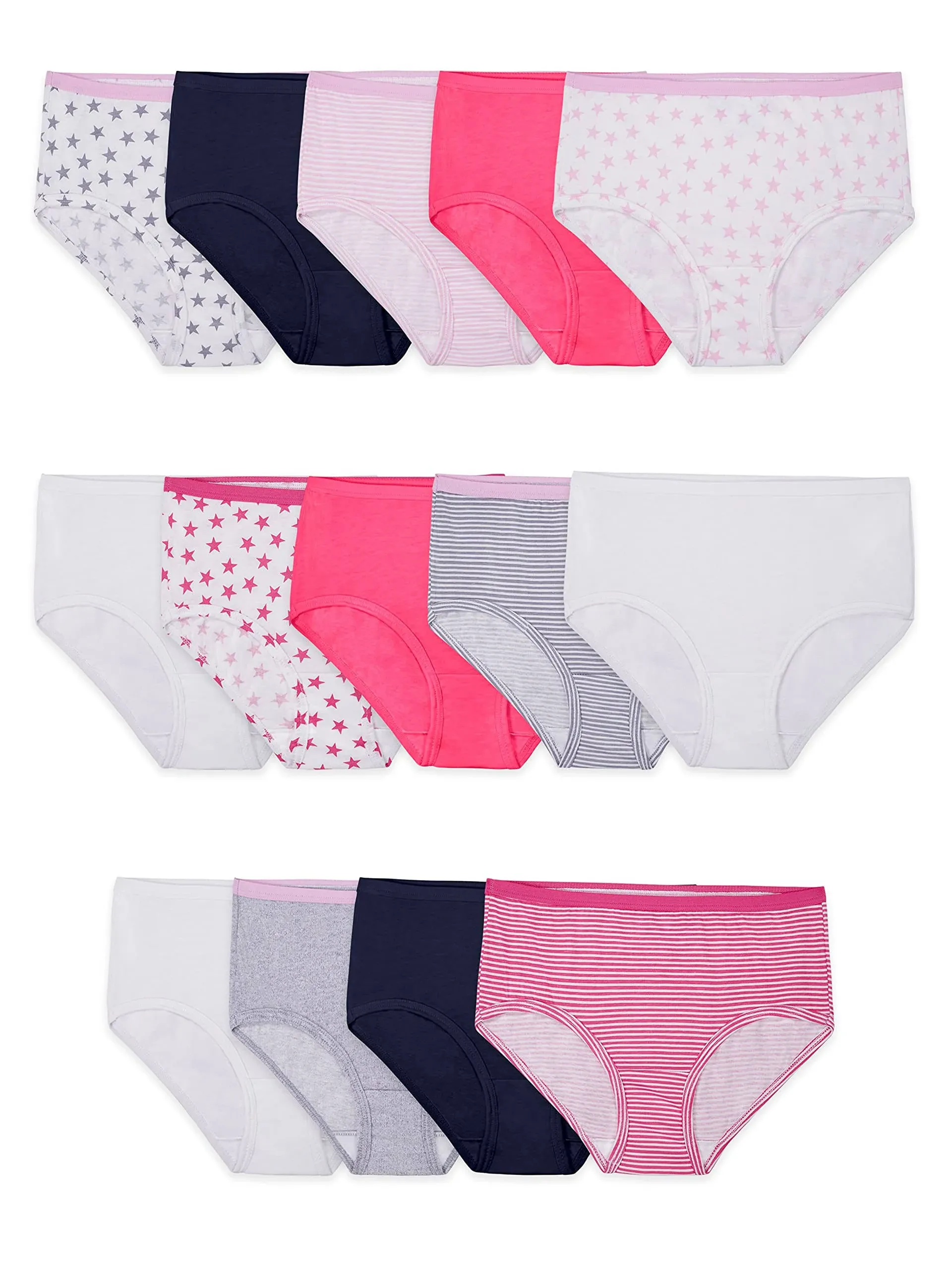 Fruit of the Loom Girls' Cotton Brief Underwear Multipacks