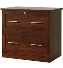 29-7/16"W x 18-1/2"D Lateral 2-Drawer File Cabinet, Peppered Black