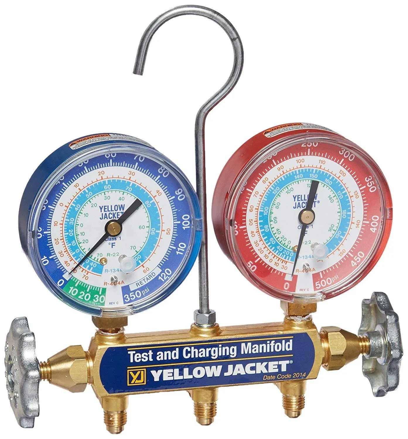 Yellow Jacket Mechanical Manifold Gauge Set, 2-Valve