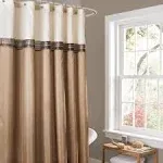 Lush Decor Terra Shower Curtain Brown-Beige