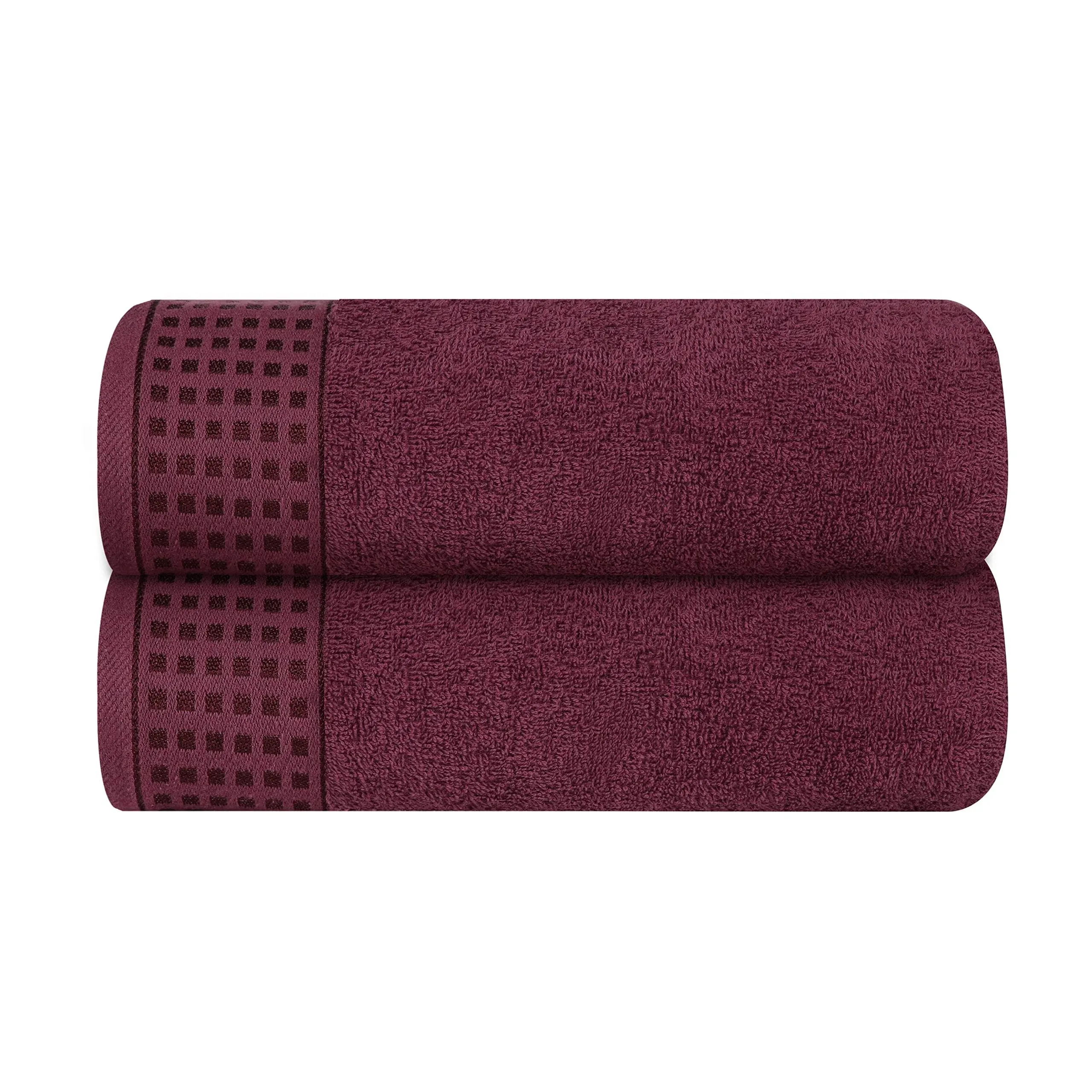 Glamburg 100% Cotton 2 Pack Oversized Bath Towel Set 28x55 Inches, Ultra Soft Highly Absorbant Compact Quickdry & Lightweight Large Bath Towels, Ideal