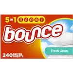 Bounce Dryer Sheets, Fresh Linen - 240 sheets