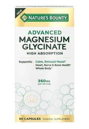 Nature's Bounty Advanced Magnesium Glycinate Capsules