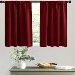 RYB Home Blackout Curtains for Half Window Kitchen Curtains, Thermal Insulated Curtain Panels for Bedroom/Living Room, 4