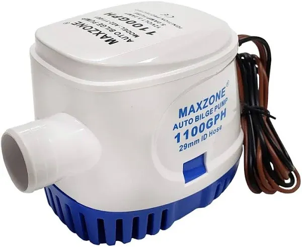 MaxZone Automatic Submersible Boat Bilge Pump 1100gph Auto with Float Switch