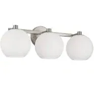 HomePlace Lighting Ansley 3 Light Vanity, Nickel/Soft White - 152131BN-548