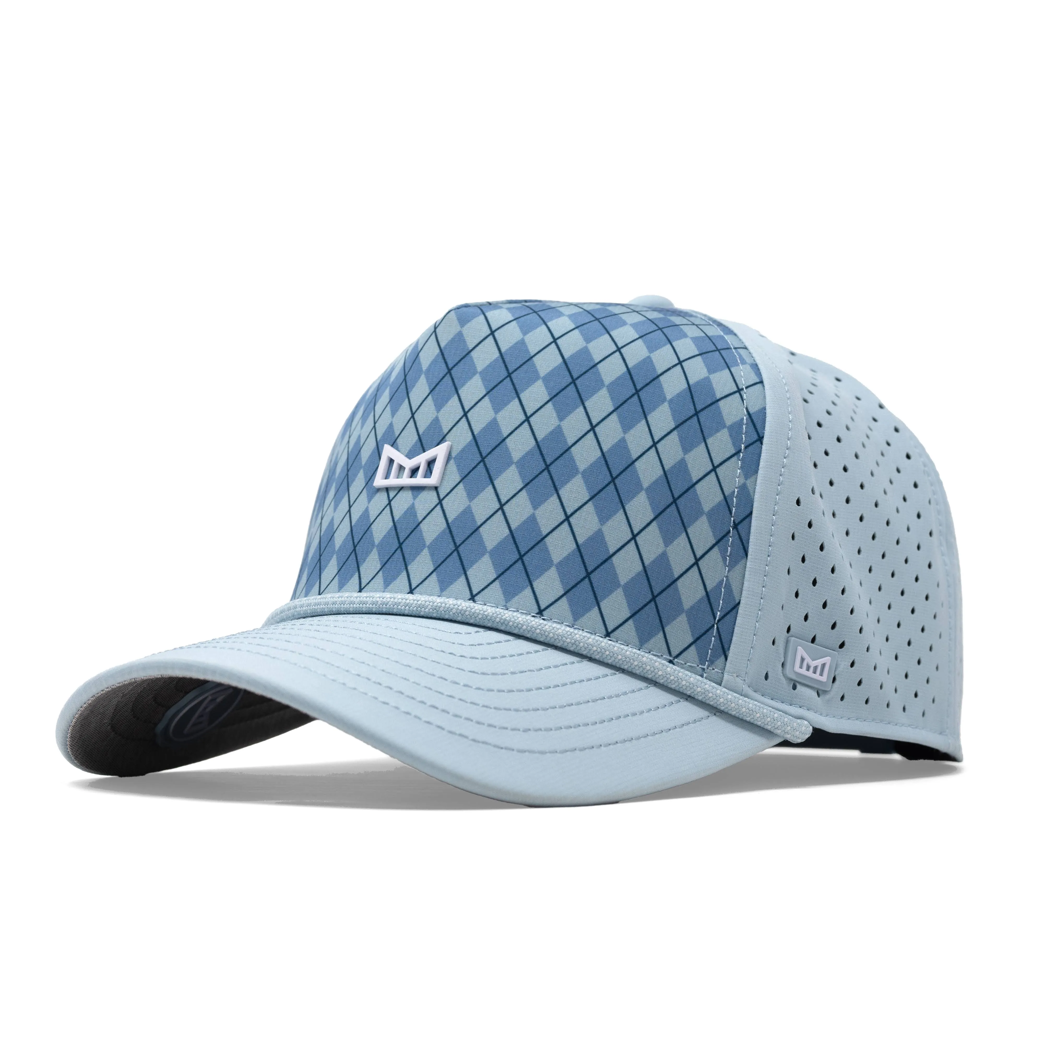 Melin Odyssey Links Hydro Snapback Hat Blue Argyle / Small