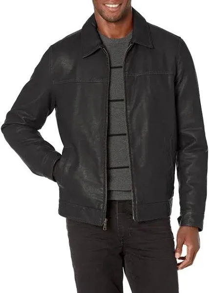 Tommy Hilfiger Men's Collar Faux Leather Jacket