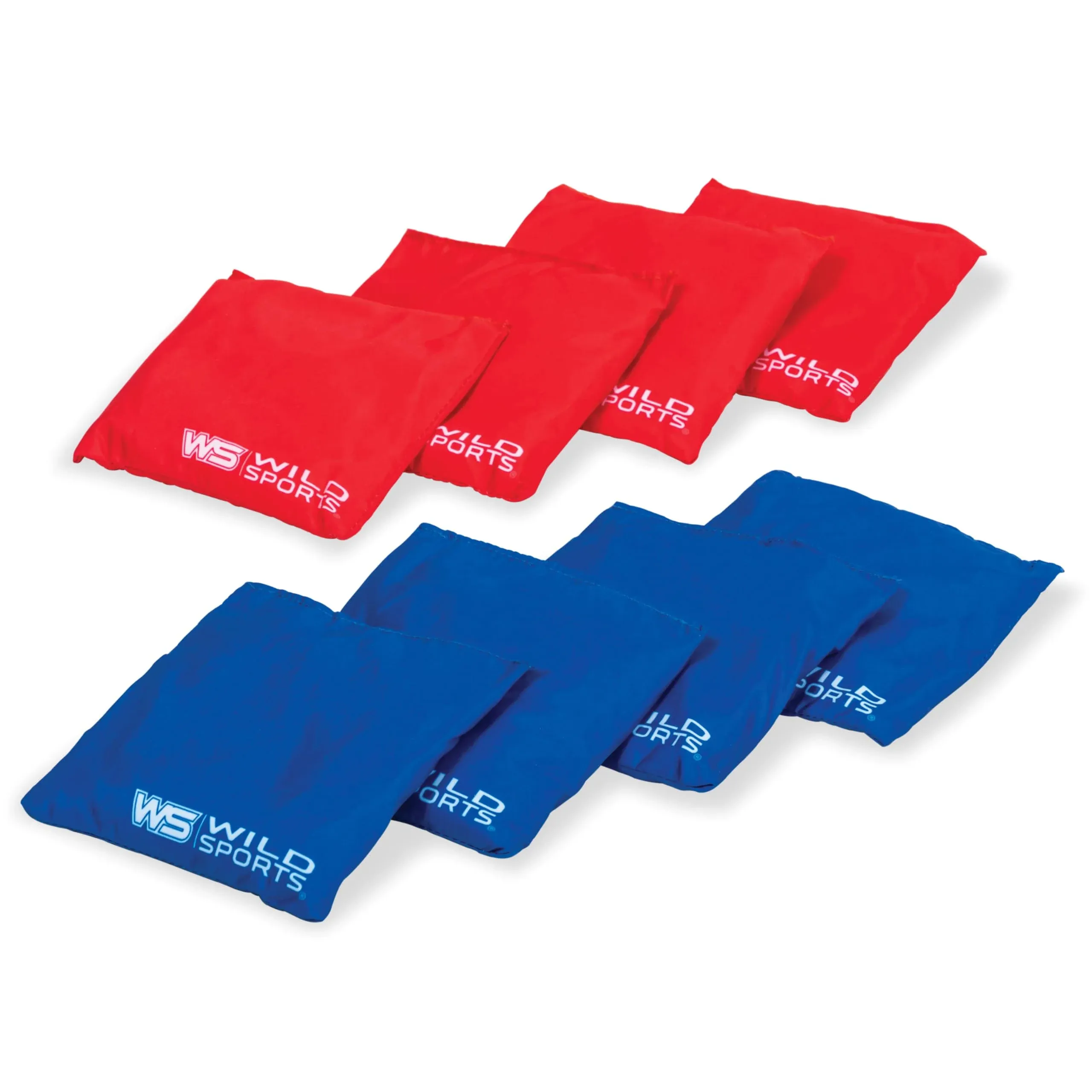 Wild Sports Regulation Size Cornhole Bags - Set of 8 Premium Bean Bag Toss Bags for Cornhole Set - All-Weather Cornhole Accessories & 16oz Weighted Bags Set