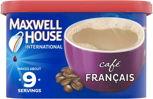 Maxwell House International Cafe Flavored Instant Coffee, Cafe Francais, 7.6 Ounce Canister YU4