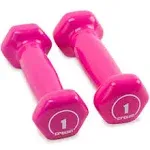 Crown Sporting Goods Brightbells Vinyl Hex Hand Weights, Spectrum Series I: Tropical - Colorful Coated Set of Non-Slip Dumbbell Free Weight Pairs - Home & Gym Equipment