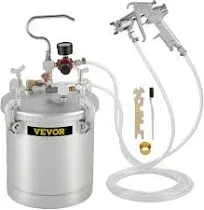 VEVOR Paint Tank 10L Pressure Pot Paint Sprayer 2.5 Gallon Pressure Spray Gun Regulator (10L 1.5mm)