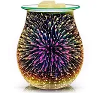 Electric Wax Melt Warmer 3D Glass Wax Burner Melter Fragrance Warmer for Home Of