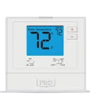 PRO1 Technologies Heat Pump Conventional Thermostat T721 White Battery Operated