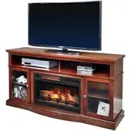 Walker 60-in Electric Fireplace TV Stand in Dark Cherry