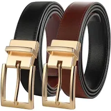 Lavemi Mens Belt Reversible 100% Italian Leather Dress Casual,One Reverse for 2 Colors,Trim to Fit