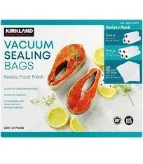 BPA FREE Vacuum Sealing Bags ~ Variety Pack 7-rolls, 50-bags Kirkland Signature