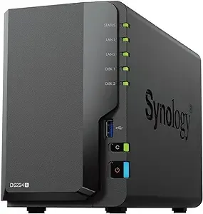 Synology 2-Bay DiskStation DS224+ NSA Server | Intel Celeron J4125 4-Core 2.0 GHz | 6GB DDR4 RAM | 8TB (2 x 4) 3.5" HDD