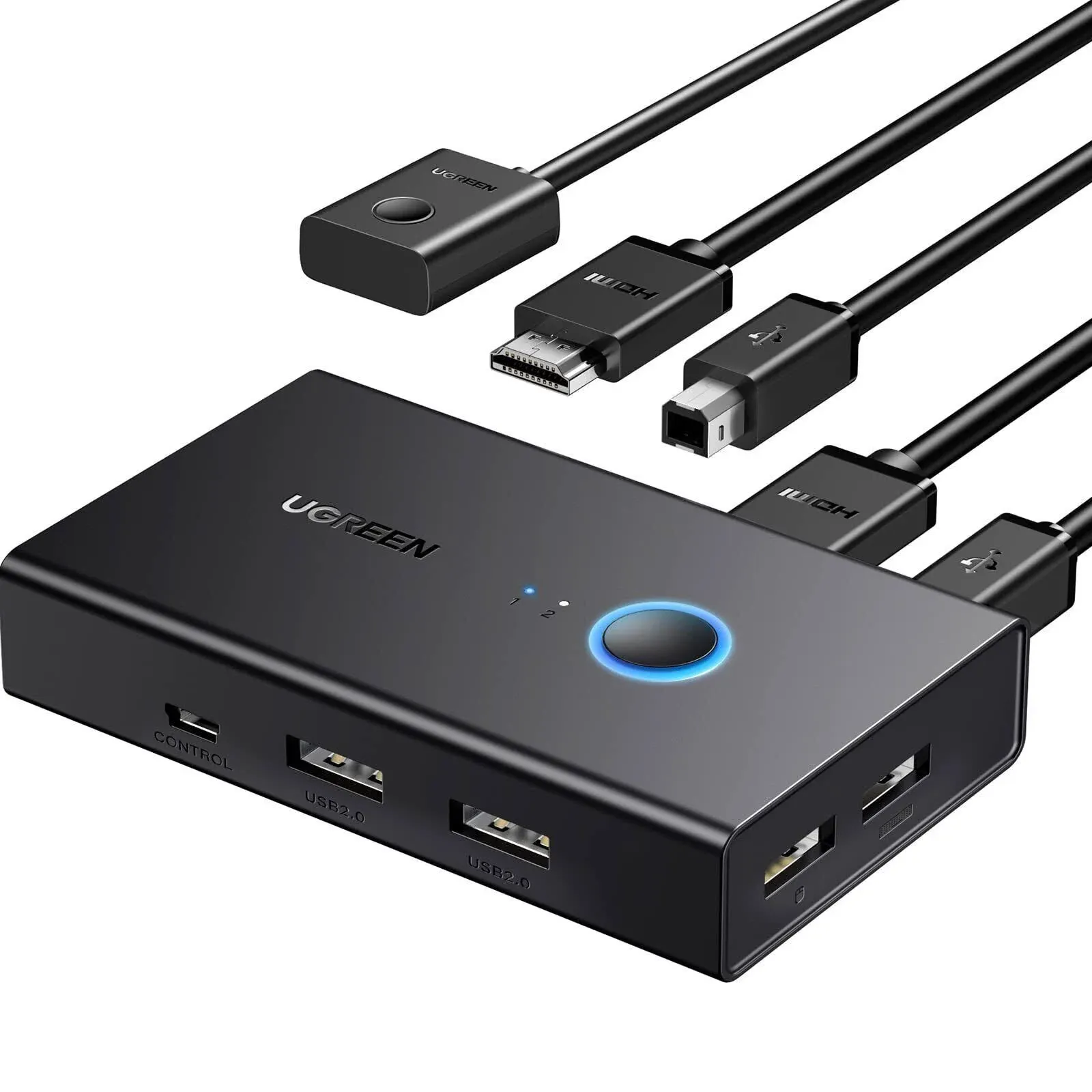 UGREEN HDMI KVM Switch 4K @ 60Hz USB 2.0 Switcher 2 in 1 Out per stampante ...