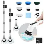 Electric Spin Scrubber, LOSUY Cordless Cleaning Brush with 7 Replaceable Drill Brush Heads and 54 inch Adjustable Extension Arm, Power Shower Scrubber