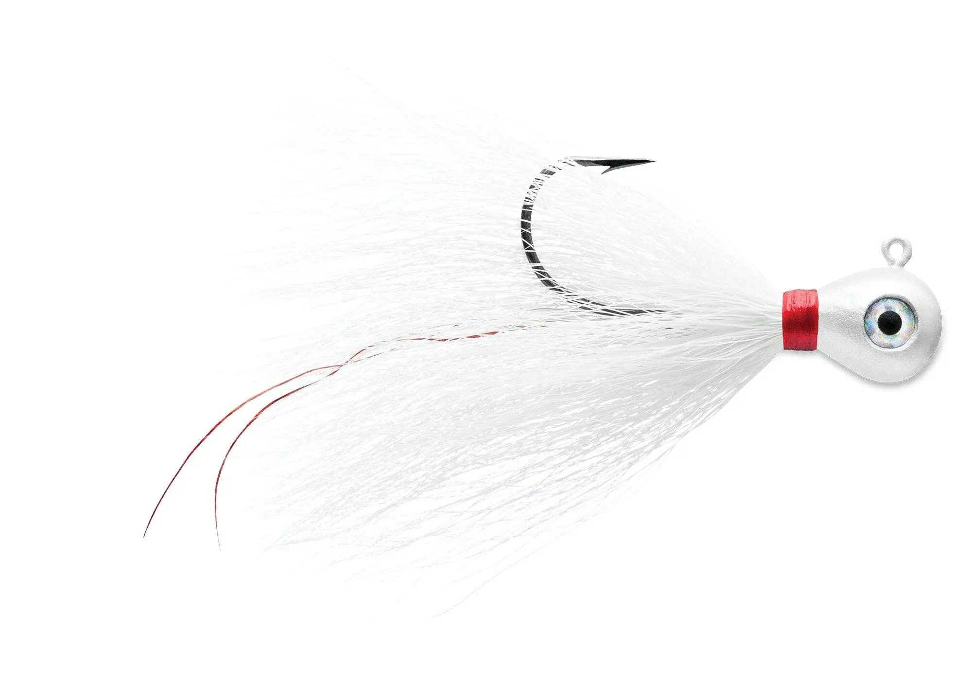 VMC BKJ Bucktail Hair Skirted Jig  -  White, 3/4oz, 2pk