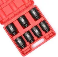 MIXPOWER 1/2-Inch Drive Deep Impact Socket Set Inch Cr-Mo 6-Point