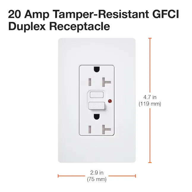 Lutron SCR-20-GFST-TP Claro 20A GFCI Receptacle - Tamper Resistant - Taupe