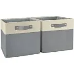 Home Kids 2pc 10.5in Two-Tone Folding Storage Bin Set - Gray