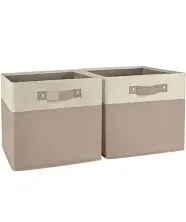 RiverRidge Home Kids 2pc 10.5in Two-Tone Folding Storage Bin Set - Olive