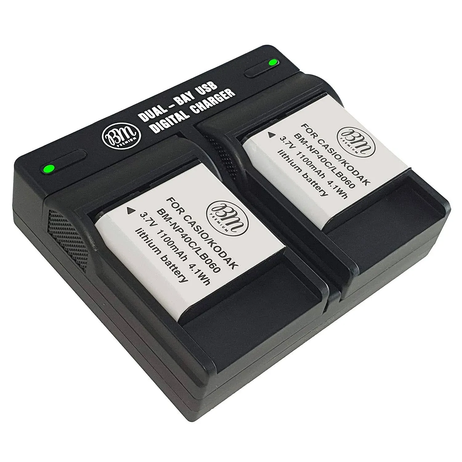 BM Premium 2 Pack of LB-060 Batteries and Dual Bay Battery Charger for