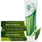 Neem Toothpaste - Fluoride Free Toothpaste Adult, Children & Diabetic Friendly - 100% Vegan Natural Toothpaste Fluoride Free, Gluten Free, No Artificial Ingredients - with Clove & Stevia (4 pk)