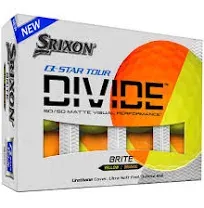 Srixon Q-Star Tour Divide Golf Balls - Yellow/Red