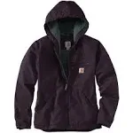 Carhartt Women's Washed Duck Sherpa Lined Jacket, XXL, Blackberry