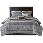 Home Essence MP10-3397 Harmony Jacquard Grey 7 Piece Comforter Sets, King