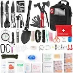 Angieast Survival Kit First Aid Kit Survival Gear Tools Trauma Kit with Molle Pouch for Outdoor