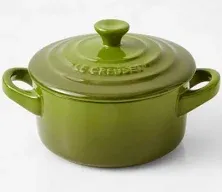 Le Creuset Mini Round Cocotte | Stoneware Olive, 8 fl. oz.