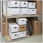 Universal&#174; Basic-Duty Economy Record Storage Boxes, Letter/Legal Files, 12&quot; x 15&quot; x 10&quot;, White, 10/Carton ;