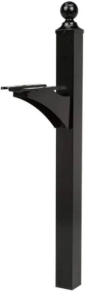 Landover Aluminum Mailbox Post, Black