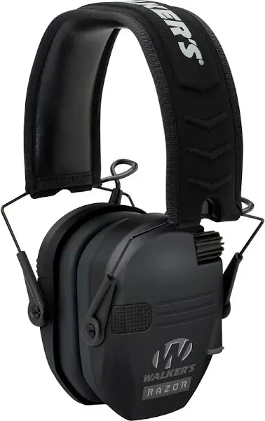 Walkers Razor Slim Electronic Muff Black with Case and Protection Glasses