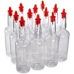 BestConcessions Dozen (12) Plastic Long Neck Bottles with Pourer