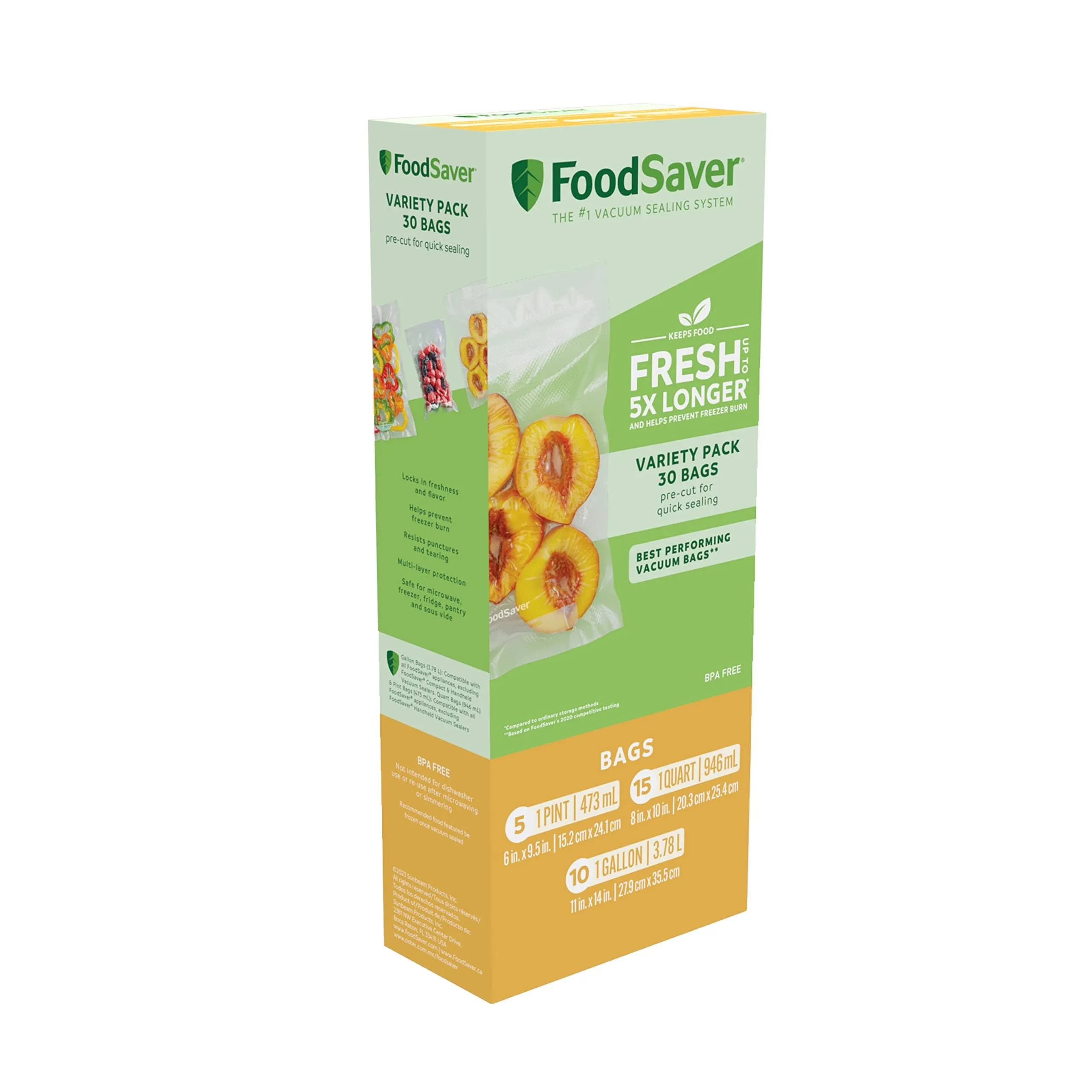 Foodsaver Vacuum Sealer Bags Variety Pack 30-Count