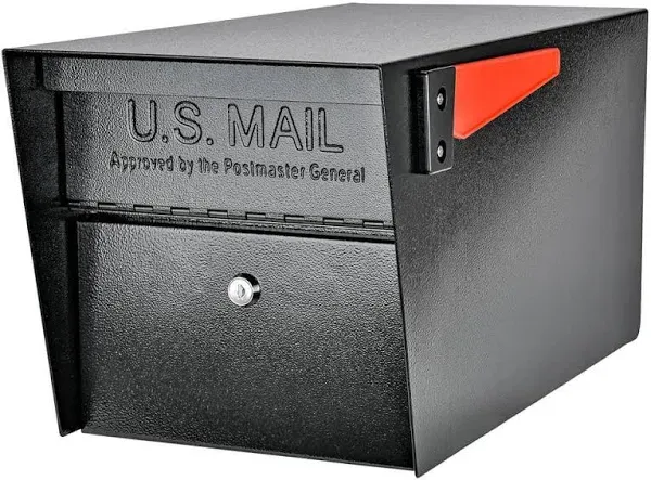 Mail Boss Post-Mount Mailbox W/ High Security Reinforced Locking System Black