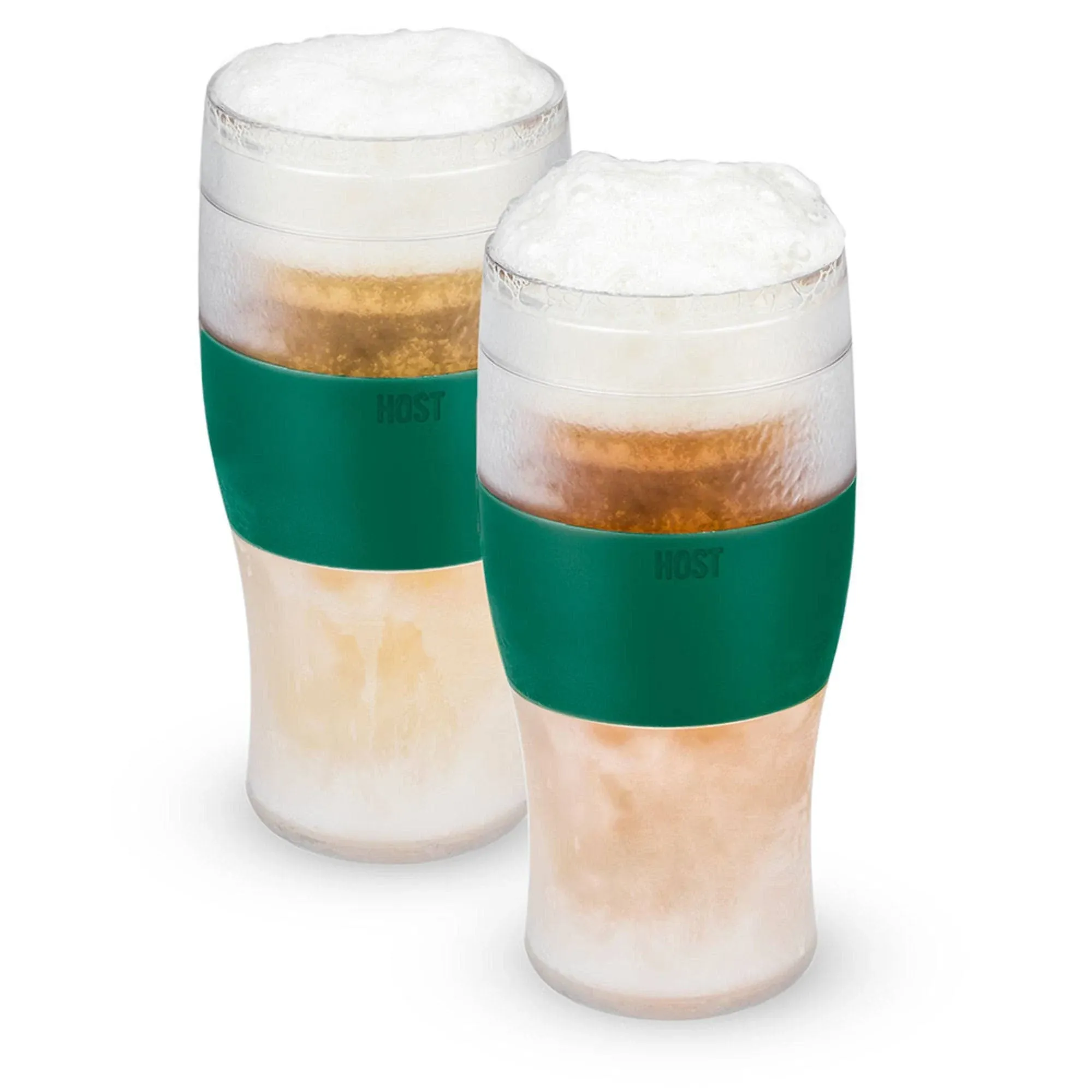 Host Beer Freeze Cooling Cups, Set of 2, Wood