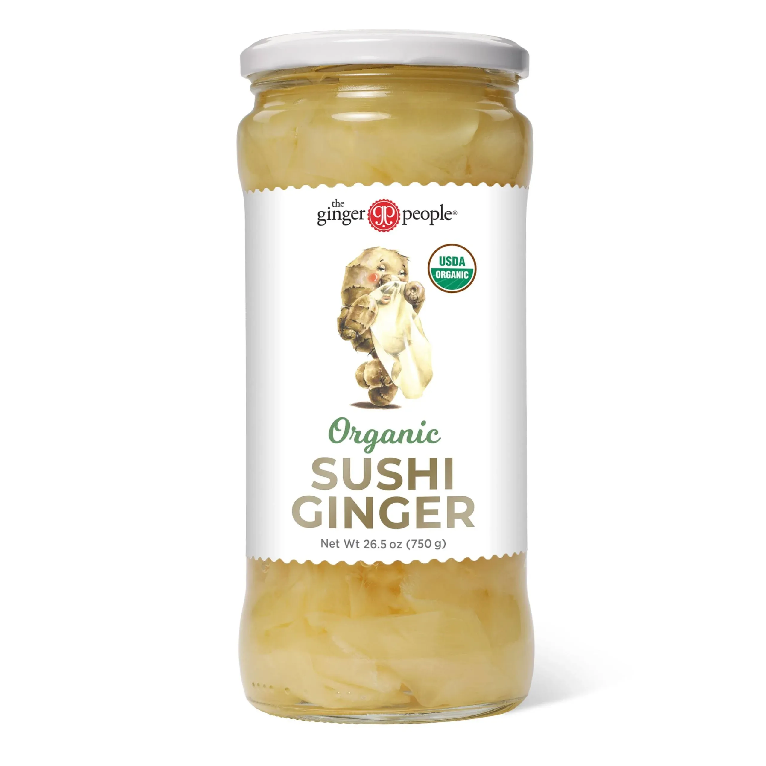 Ginger People Natural Pickled Sushi Ginger, Organic - 26.5 oz