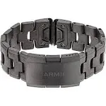 Garmin QuickFit 22 Watch Band - Vented Titanium Bracelet with Carbon Gray DLC Coating