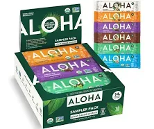 ALOHA Organic Plant Based Protein Bars - 6 Flavor Variety Pack - 12 Count,... 