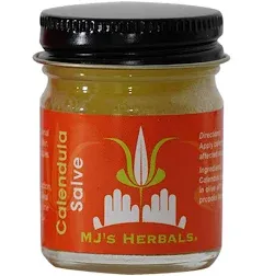 MJ’s Herbals Calendula Salve - Skin Soothing Balm, Coconut-Free Salve Made w/Calendula Blossoms and Propolis Beeswax (4 oz)